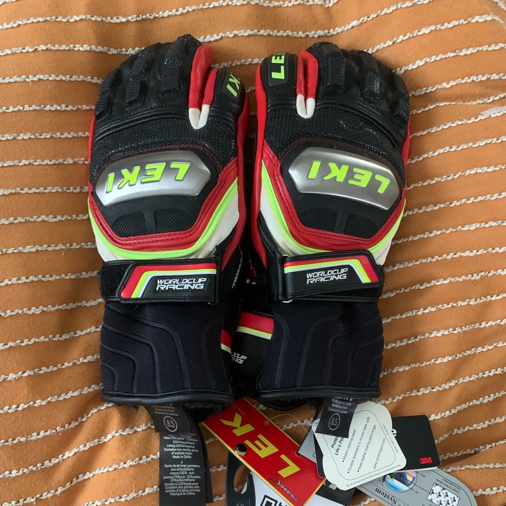 Leki Ski Racing Mittens size 8.5